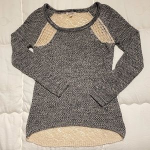 Pink Rose lacey woven back sweater